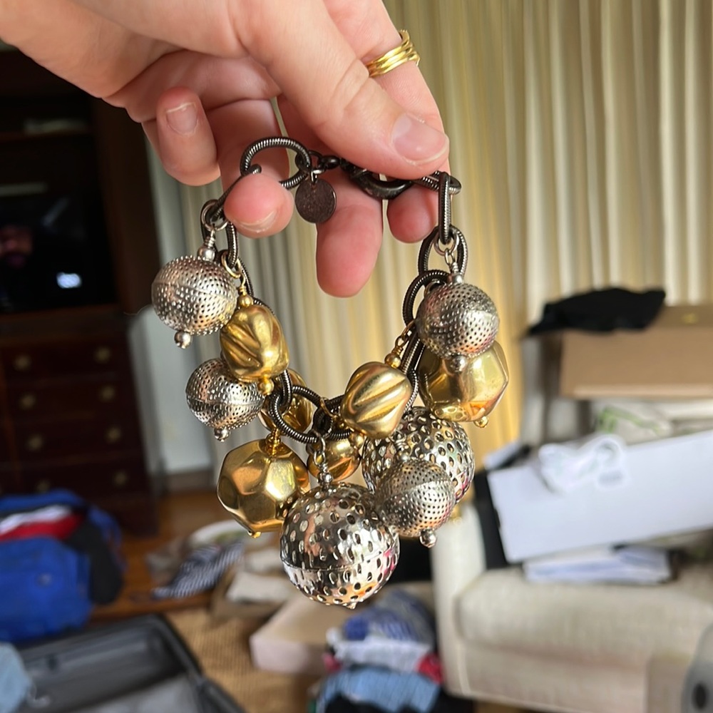Milly silver and gold ball bracelet.